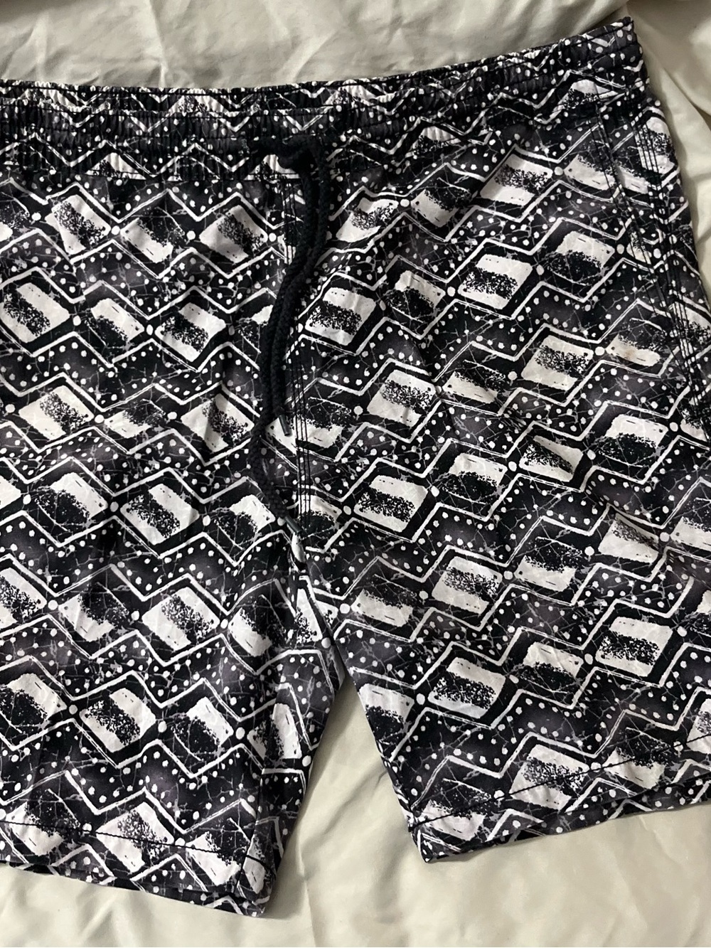 Mossimo Supply Co. Black White Abstract Print Shorts